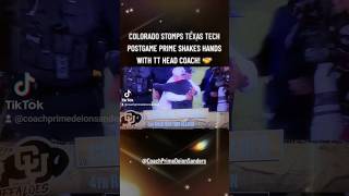 COLORADO STOMPS TEXAS TECH POSTGAME PRIME SHAKES HANDS WITH TT HEAD COACH 🤝 [upl. by Mert309]