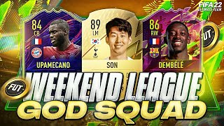 FIFA 22  BEST POSSIBLE 250K HYBRID WEEKEND LEAGUE✅  3 LEAGUES GOD HYRBID  FUT 22 SQUAD BUILDER [upl. by Humberto]