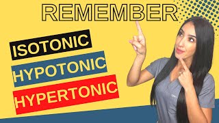 How to Remember IV Solutions  Hypotonic Hypertonic Isotonic [upl. by Dorwin]