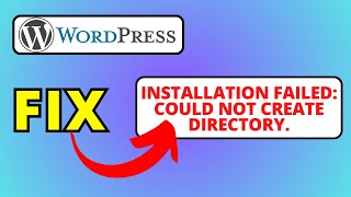 How To Fix Installation Failed Could Not Create Directory In WordPress [upl. by Brewster]