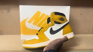 Air Jordan 1 High OG “Yellow Ochre” EARLY Sneaker Review [upl. by Hunsinger447]