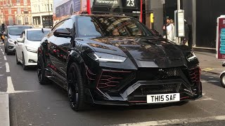 Lamborghini Urus Mansory AMAZING EXHAUST SOUND amp Acceleration Power  Supercars In London 2022 [upl. by Atekihs]