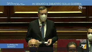 Mario Draghi parla al Senato quotForse Putin ci vedeva impotenti divisi e inebriati dalla nostra [upl. by Blodget]