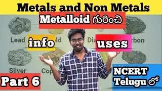 Metalloid detailed explanationmetal and non metals NCERT part 6 [upl. by Bettina]