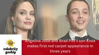 Angelina Jolie and Brad Pitt’s son Knox makes first red carpet appearance in three years [upl. by Notxam653]