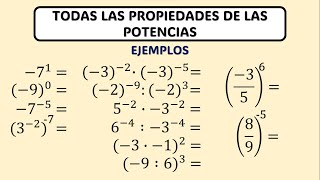 🚀¿Qué son las potencias ¡Aprende Todas las Propiedades de las Potencias en un único video🔥 [upl. by Aivin]