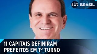 11 capitais definem eleição no 1º turno 10 são reeleições  SBT Brasil 071024 [upl. by Paz]