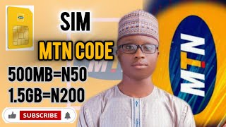 HOW TO BUY 500MBN50 AND 15GBN200 IN YOUR MTN SIM CARD [upl. by Devlin]