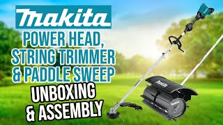 Makita String Trimmer amp Paddle Sweep Unboxing amp Assembly [upl. by Avrenim]