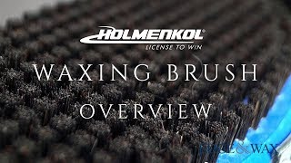 Holmenkol Waxing Brush Nylon Horsehair Brass Steel Overview [upl. by Ruthanne]