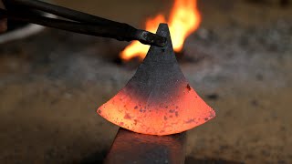 Making a beautiful axe with new technique  New art how to make an axeBlacksmith [upl. by Hadwin]