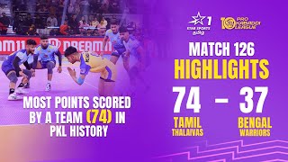 வரலாறு பேசும் வெற்றி for Tamil Thalaivas  Match 126 Tamil Highlights  PKL10 [upl. by Neom641]