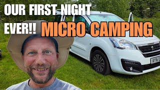 First Night Sleeping in our Car  Micro Camper  Boot Jump  Cotswolds  Campsite Review [upl. by Dix387]