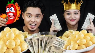 ASMR EATING 💯 Spicy 🥵 Panipuri Golgappa challenge In just 5 🕔 mins 😱 Fuska challenge [upl. by Seroka337]