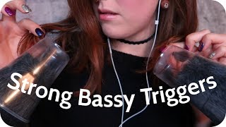 ASMR STRONG Experimental Triggers  Cups On Your Ears Cork Scratching and Other Bassy Sounds [upl. by Notsecnirp]