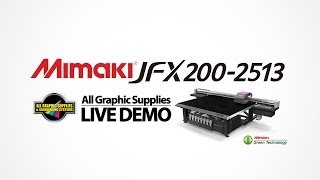 Live Demo Mimaki JFX2002513 UV Flatbed  All Graphic Supplies [upl. by Yebot]