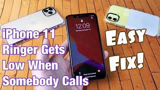 iPhone 11  11 Pro Ringer Sound Volume Gets Low on Incoming Calls Easy Fix [upl. by Sharron234]