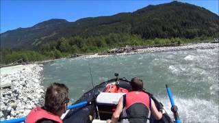 Inflatable Jet Boat in the Upper Pitt River Part 1 of 2 [upl. by Anilrats]