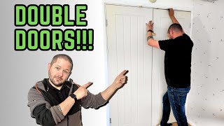 How to hang double doors [upl. by Sevik644]