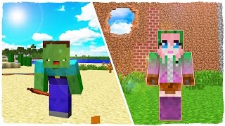 🤘 ¡MINECRAFT NOOB ZOMBIE VS MONSTRUOS CASA TROLL  ROLEPLAY [upl. by Adnuhser126]