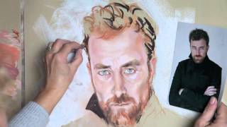 Making a Pastel Portrait by Graciela Bombalova Bogra [upl. by Ttoile]