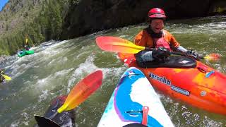 Whitewater Kayaking Idahos Lochsa River in 4k  5721  9800 cfs [upl. by Ennobe]