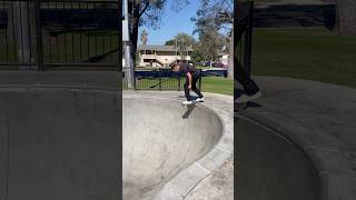 Back tail or back lip youdecide skateboarding shortsvideo shorts poolskating [upl. by Winou435]