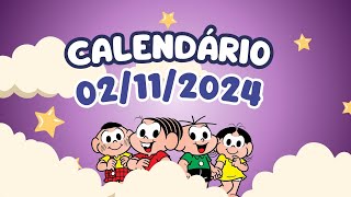 CALENDÁRIO DE 2 DE NOVEMBRO DE 2024 ALUNONOTADEZ10 ensinofundamental [upl. by Marutani]