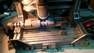 C beam cnc modified with 4th axis diy [upl. by Hluchy]