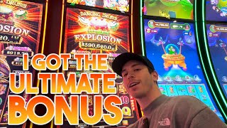 I Got The Ultimate Bonus On The NEW Dancing Drums Explosion Slot Machine [upl. by Illona]