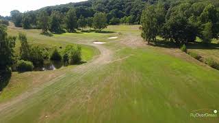 Golf de Rougemont le Château  drone aerial video  Les Etangs  Hole10 [upl. by Llerrehc648]