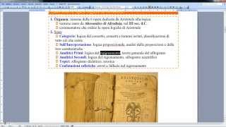 Lezioni di filosofia Aristotele la logica introduzione [upl. by Rosalyn]