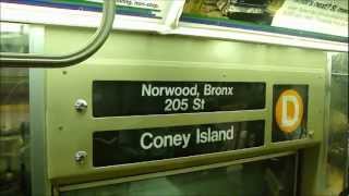 Norwood205th Street Bound R68 D Train Ride 42nd Street To 116th Street Via Local [upl. by Melia]