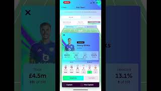 My fpl game week 9 teamforyou viralvideo viralshorts fantasyfootball [upl. by Omarr799]