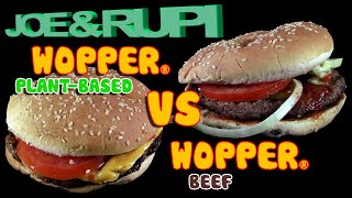 Joe amp Rupi testen Burger King ® Wopper ® Plantbased vs Wopper Beef  Veggie vs Beef  wer gewinnt [upl. by Anilatak978]