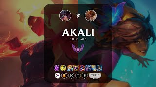 Akali Mid vs Taliyah  KR Master Patch 1324 [upl. by Ainezey]