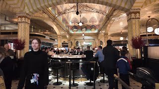 Exploring Londons Ultra Luxury Harrods Department Store  Christmas Season 2023 [upl. by Nylteak923]