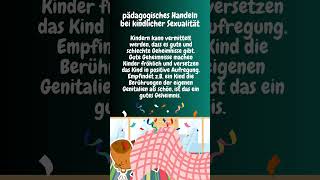 pädagogisches Handeln bei kindlicher Sexualität shorts pädagogik [upl. by Trahurn]