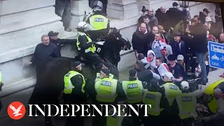 Violence breaks out at St Georges day event in London [upl. by Diego]