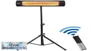 VEVOR Infrared Heater 1500W Remote Control Electric Space Heater LED Screen Patio Review [upl. by Ahsote]