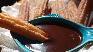 How to make Churros with melted chocolate tasty and simple homemade Crispy churros [upl. by Lusar687]