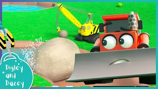 🚧 Blockage in the Trench  Working Together  Digley and Dazey  Kids Construction Truck Cartoons [upl. by Paterson]