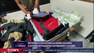 Detienen a ciudadano albanés viajaría a España con 40 paquetes de presunta cocaína [upl. by Perrine326]