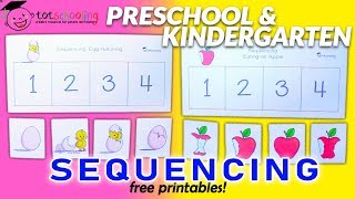 SEQUENCING ACTIVITY FOR PRESCHOOL amp KINDERGARTEN  Free Printables by Totschooling [upl. by Daraj]