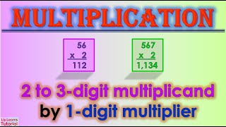 Multiplication  Multiplying 2 to 3 digit multiplicand by 1 digit multiplier  Liy Learns Tutorial [upl. by Aninay]