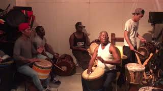 Famoudou Konate Djembe Workshop  大阪マルコノスタルジ2018 918 [upl. by Ahsilrak459]