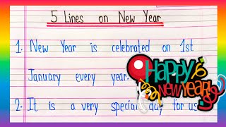 5 lines essay on New YearHow to write essay on New Year in English [upl. by Anuhsal]