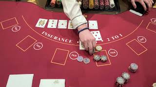 HUGE 2600 Blackjack Doubles Inside Venetian High Limit [upl. by Fonzie]