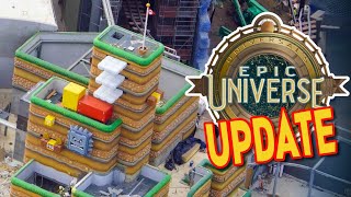 Epic Universe Construction Update  Major Progress In Super Nintendo World [upl. by Suoicul]