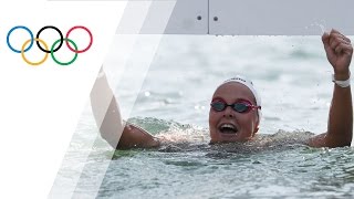 Van Rouwendaal wins gold in Womens 10km Marathon Swimming [upl. by Roath]